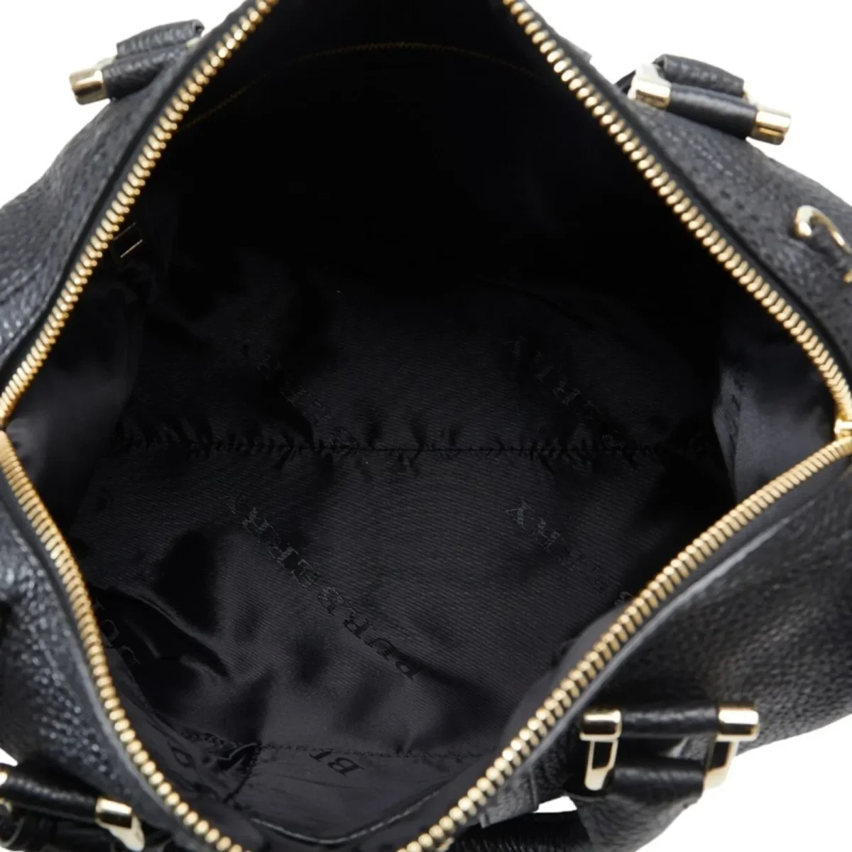 Pre-Owned Burberry Sizeide Belt Metal Handbag Sizehoulder Bag Black Grain Calf Leather Women's BURBERRY (Good) - Afbeelding 8