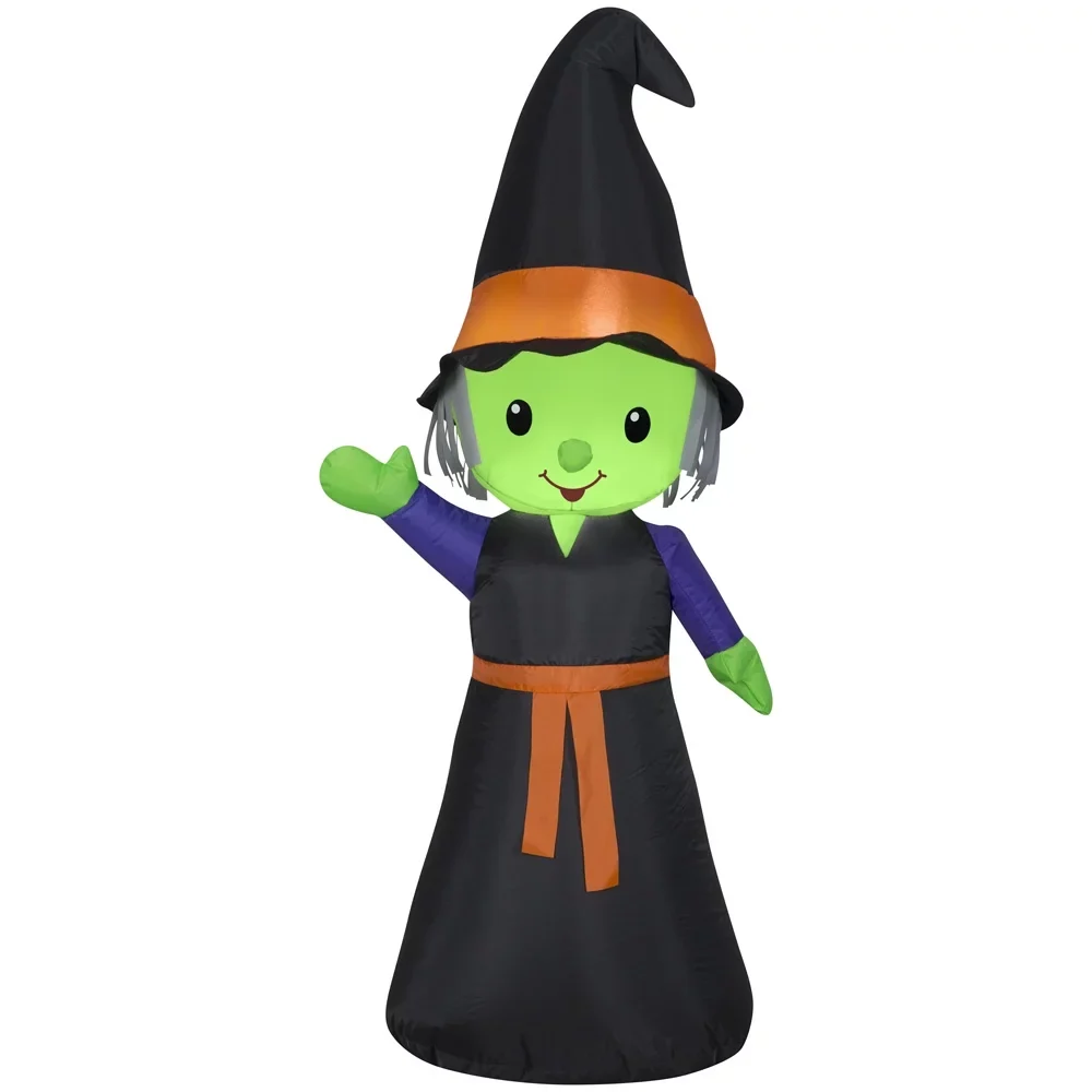 Airblown Inflatables 4FT Tall Halloween Inflatable Cute Witch - Afbeelding 2